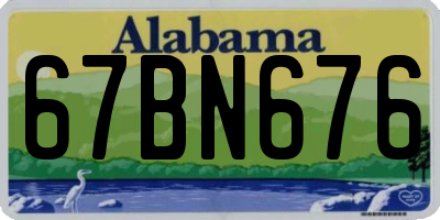 AL license plate 67BN676