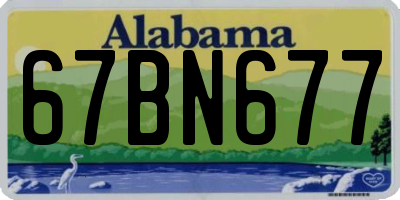 AL license plate 67BN677