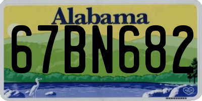 AL license plate 67BN682