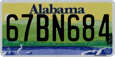 AL license plate 67BN684