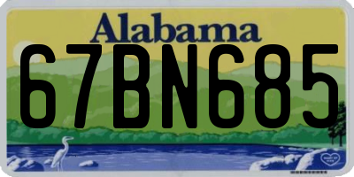 AL license plate 67BN685