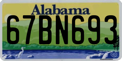 AL license plate 67BN693