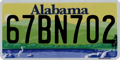 AL license plate 67BN702
