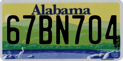 AL license plate 67BN704