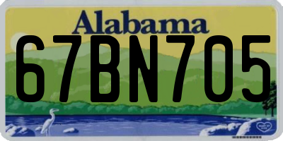 AL license plate 67BN705