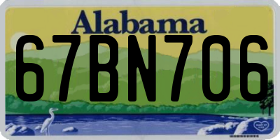AL license plate 67BN706
