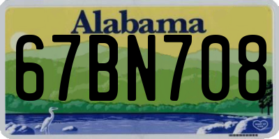 AL license plate 67BN708