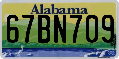 AL license plate 67BN709