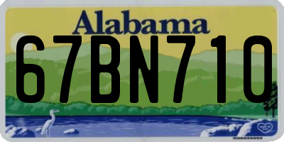 AL license plate 67BN710