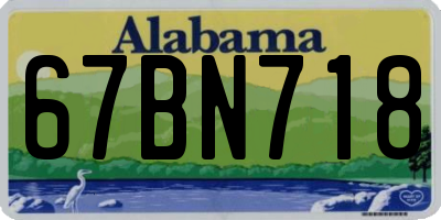 AL license plate 67BN718