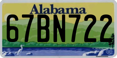 AL license plate 67BN722