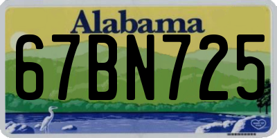 AL license plate 67BN725