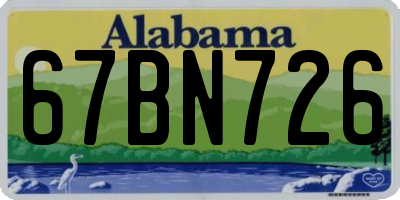 AL license plate 67BN726