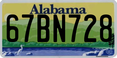 AL license plate 67BN728
