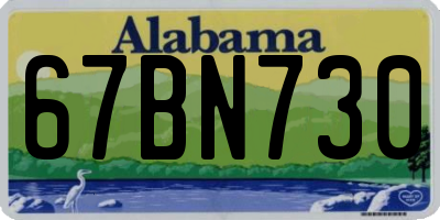 AL license plate 67BN730