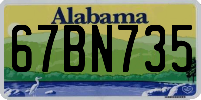 AL license plate 67BN735