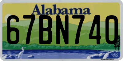 AL license plate 67BN740