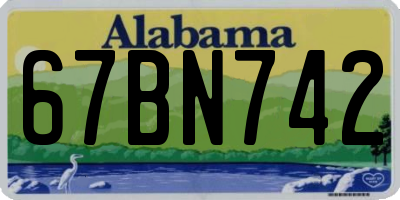 AL license plate 67BN742
