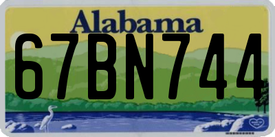 AL license plate 67BN744