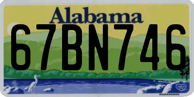 AL license plate 67BN746