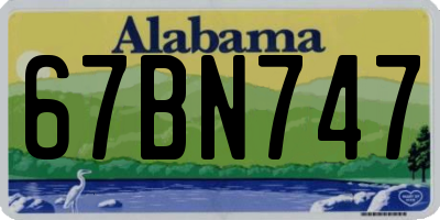 AL license plate 67BN747