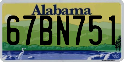 AL license plate 67BN751