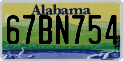 AL license plate 67BN754
