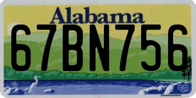 AL license plate 67BN756