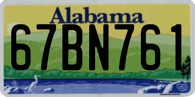 AL license plate 67BN761
