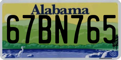 AL license plate 67BN765