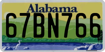 AL license plate 67BN766