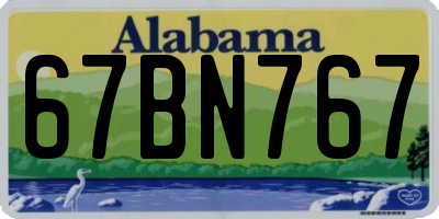AL license plate 67BN767