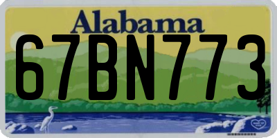 AL license plate 67BN773