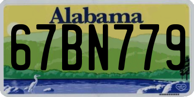 AL license plate 67BN779