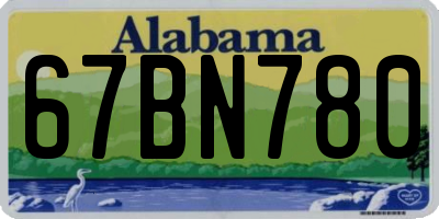 AL license plate 67BN780