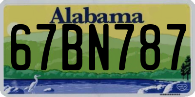AL license plate 67BN787
