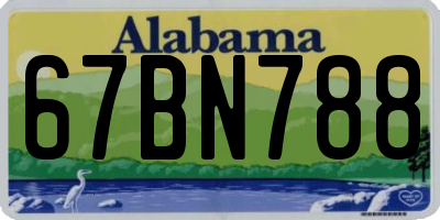 AL license plate 67BN788