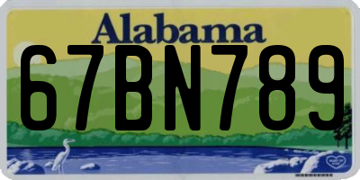 AL license plate 67BN789
