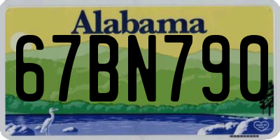 AL license plate 67BN790