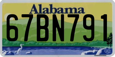 AL license plate 67BN791
