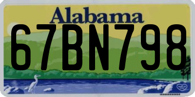AL license plate 67BN798
