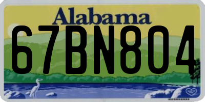 AL license plate 67BN804
