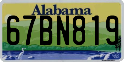 AL license plate 67BN819