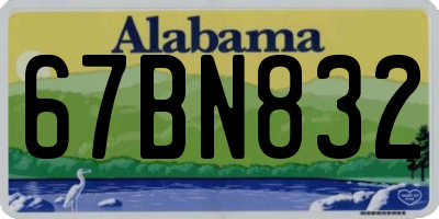 AL license plate 67BN832