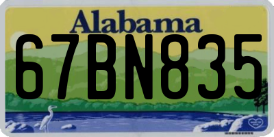 AL license plate 67BN835