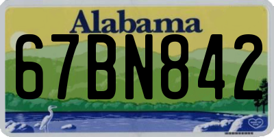 AL license plate 67BN842