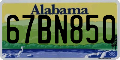 AL license plate 67BN850