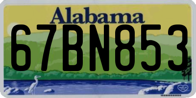 AL license plate 67BN853