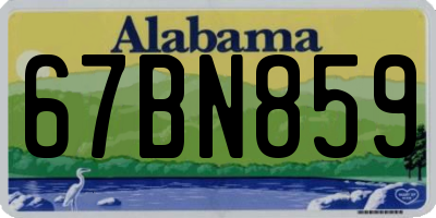 AL license plate 67BN859