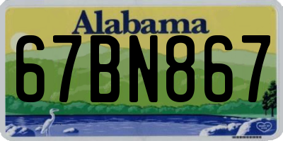 AL license plate 67BN867